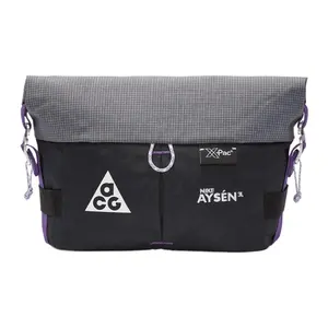 Nike Polyester Waist Pack with Zipper Pocket for Running and Sports, Lightweight and Unisex Design in Black, Gray, and White