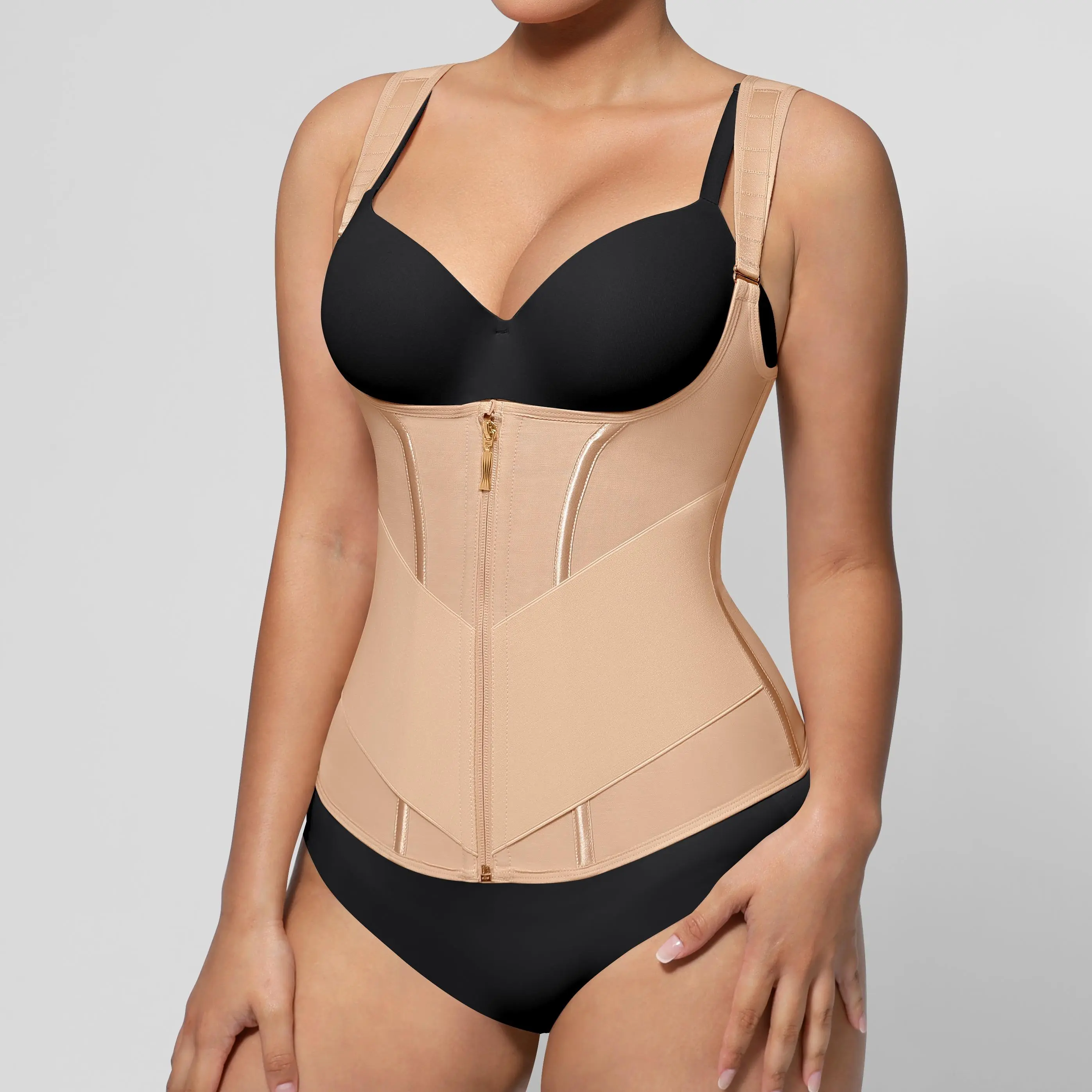 Feelingirl FeelVibe Waist Trainer for Women Latex Waist Trainers Vest Adjustable Wide Straps SummerVibes