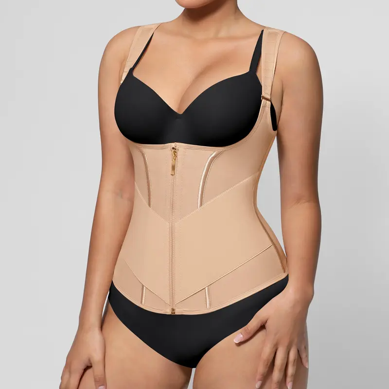 Feelingirl FeelVibe V-shaped Waist Trainer for Women Latex Waist Trainers Vest Adjustable Wide Straps SummerVibes