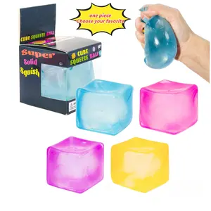 Creative Jelly Color Cube Squeeze Toy, Slow Rebound Stress Relief, Relieve Learning Anxiety, Work Pressure, Relaxing Fun, Stress Relief Fidget