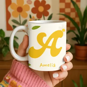 Personalized Mug with Name, Birthday Gifts for Women Her Girlfriend Sister Friends, Valentines Galentines Mothers Day Mom Gifts for Mom Wife from Daughter Son,12 OZ Funny Coffee Mug, Christmas Stocking Stuffers for Women