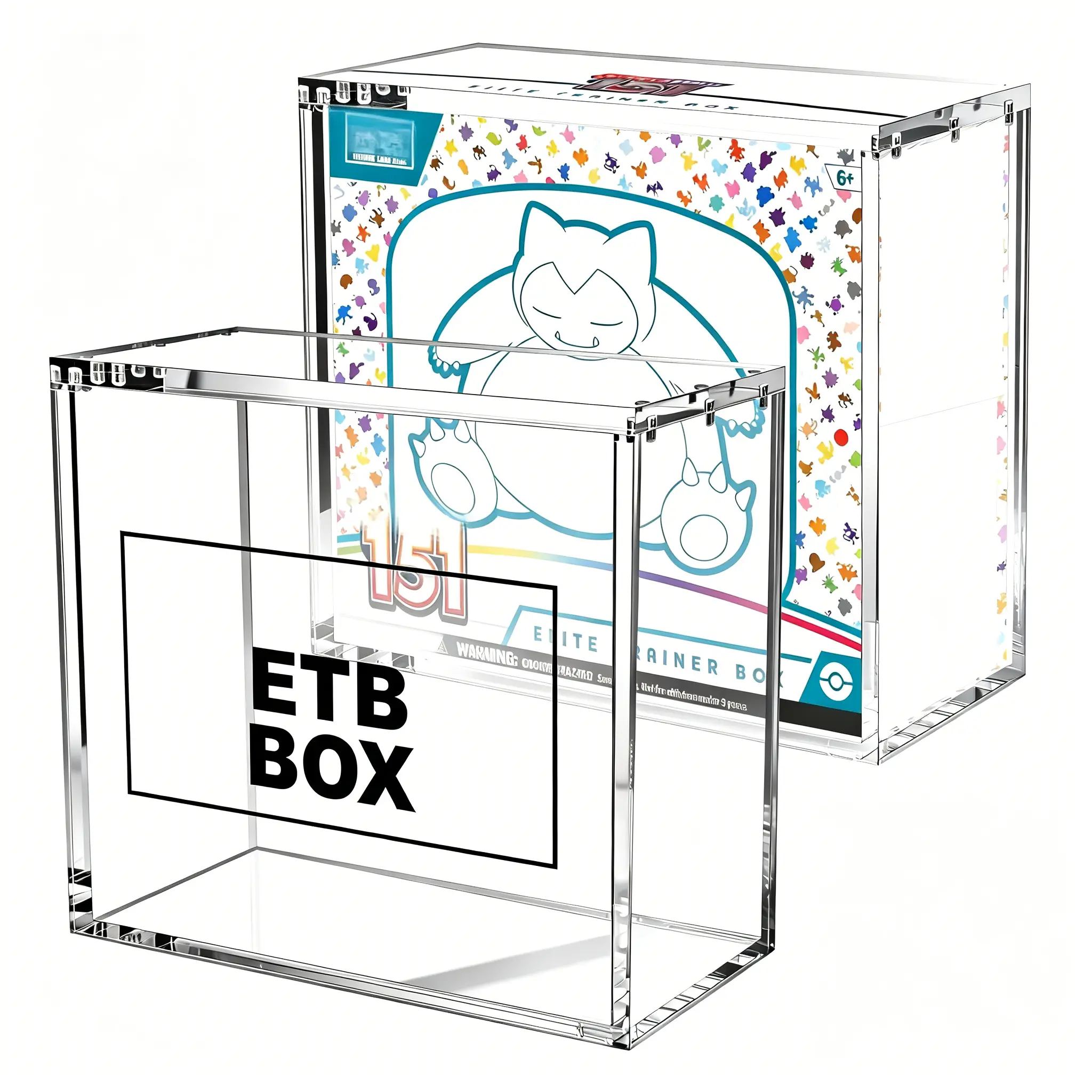 Home Office TCG Storage - Acrylic Booster Box & ETB Organizer,ETB & Booster Box Decor Case - Clear Acrylic Home Display,Card Sleeves Storage Organizer - ETB Compatible Acrylic Box,Heavy-Duty Booster Box Storage - Acrylic ETB & Rare Card Holder