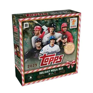 Topps 2025 MLB Baseball Holiday Mega Box - Official MLB Trading Cards with 100+ Cards per Box for Collectors and Fans Softball Hobby Box Sports Collectible