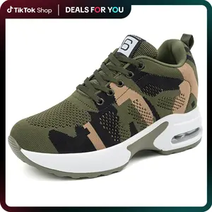 Sosenfer 2026 Women's Camouflage Sneakers, Fashion Height Increasing Air Cushion Sports Shoes, Comfy Breathable Walking Shoes.1912