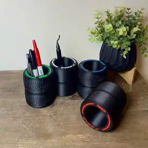 Formula 1 Pen Holder Perfect Gift for F1 Fan - Unique Tire Design Pen Stand for Racing Enthusiasts