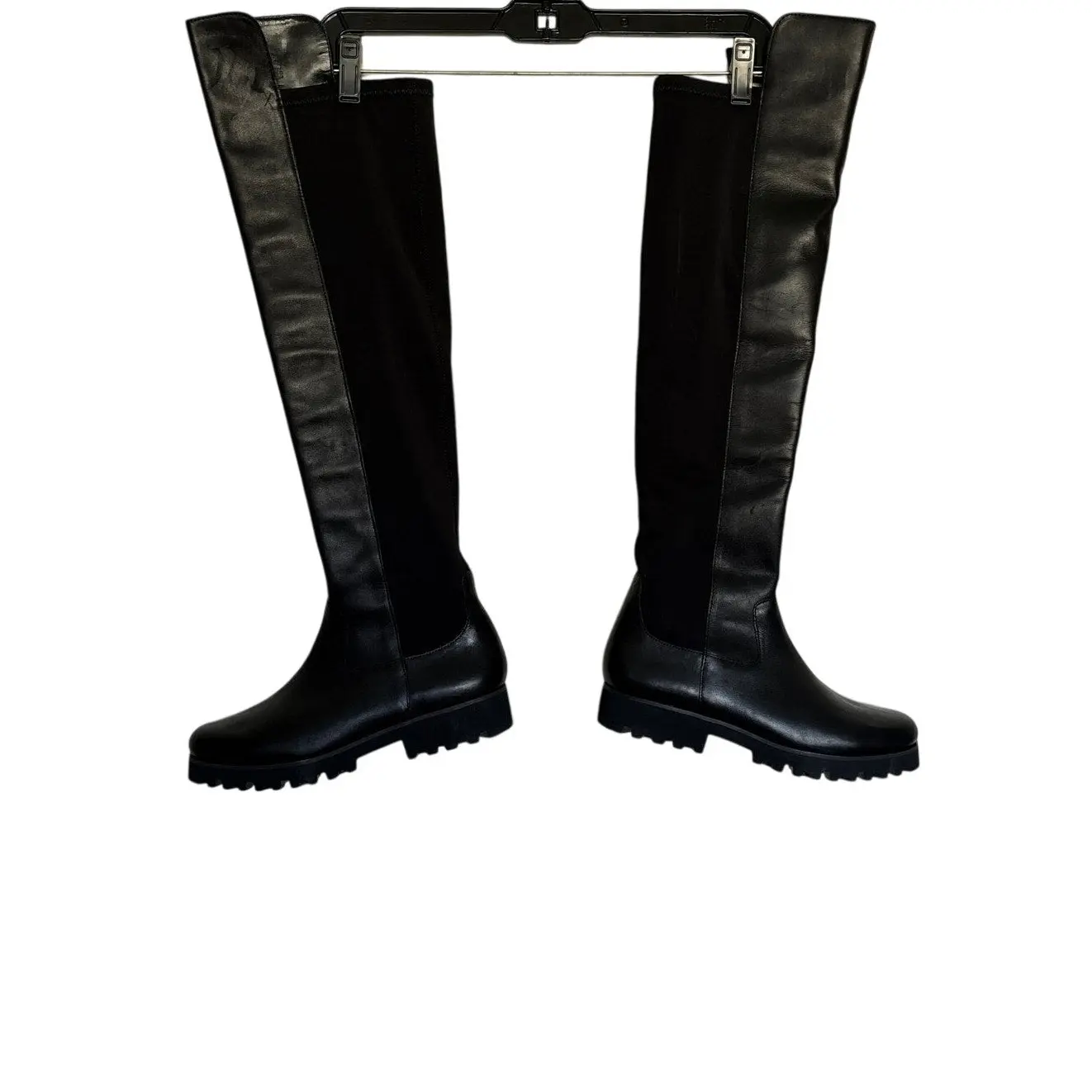 DONALD J PLINER Ronda Tall Leather Boots - Black - Size 7
