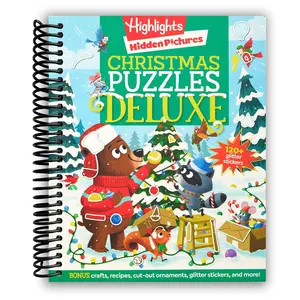 Christmas Puzzles Deluxe (Highlights Hidden Pictures) (Spiral Bound)