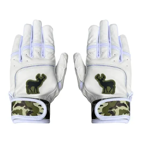 Deer Hunter Camo Baseball Batting Gloves with Camouflage Design and Deer Embroidery for Enhanced Grip and Comfort