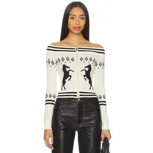 Understated Leather x REVOLVE Horse Girl Cardigan in Black & White