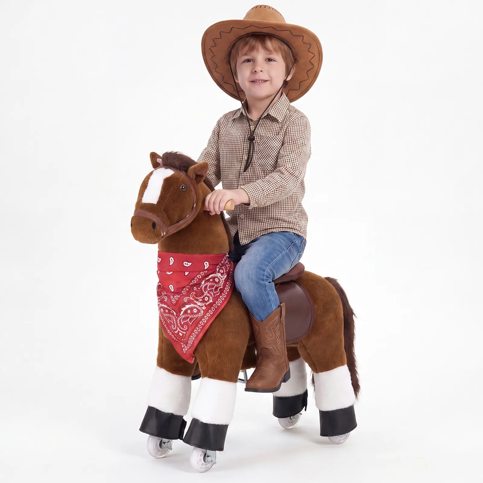 【SummerFinds】VEVOR Ride On Horse, Riding Pony Toys for Kids, No Battery Required, Smooth Wheels with Anti-Roll Stop Ring, Upgraded Raised Seat, Handles, Pedals, 110 lbs Max Load Capacity for Ages 3-8, Hobby Horse