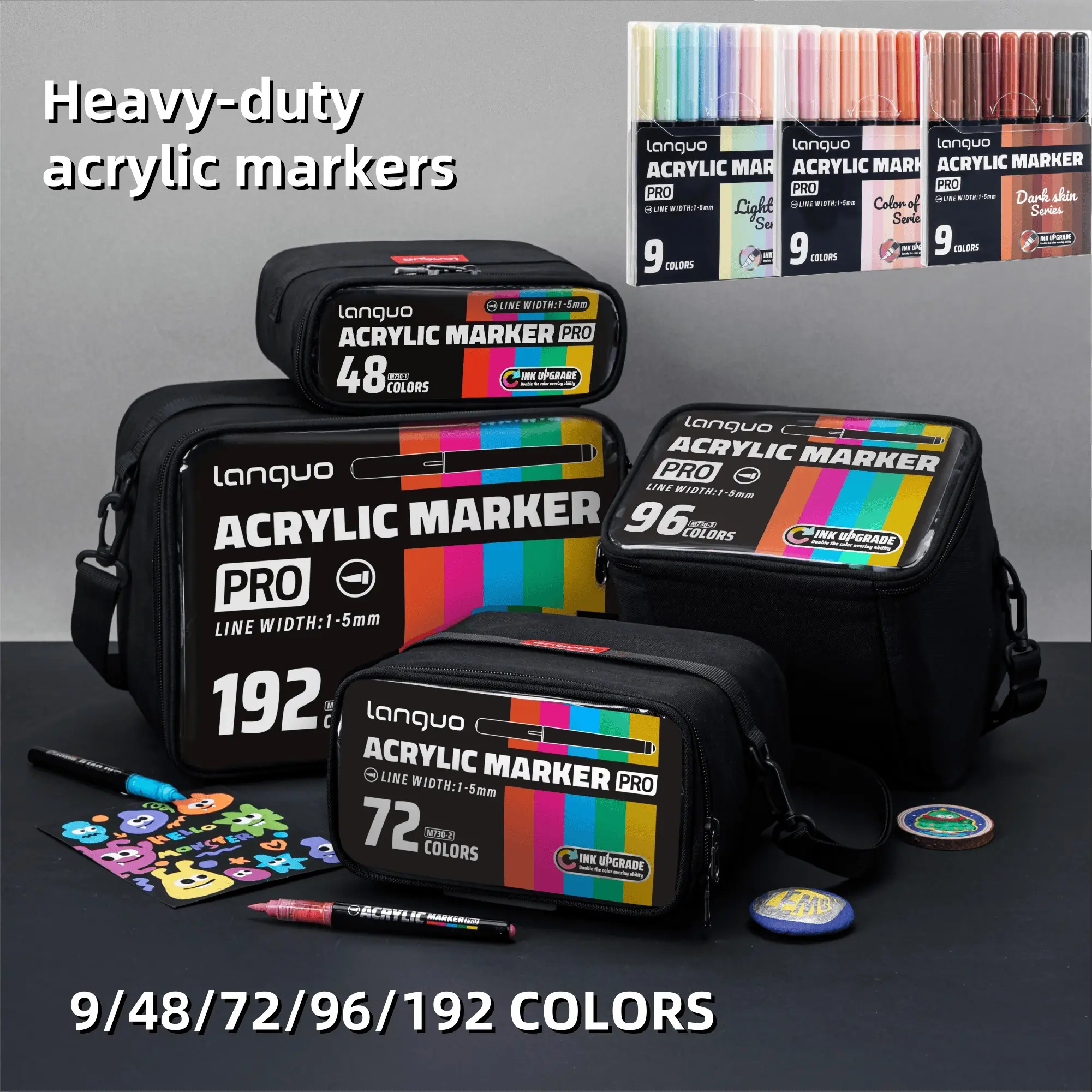 Blue Fruit New Acrylic Paint Marker, 9/48/72/96 Colors, Ink Control, Layered Storage Box, DIY Art Supplies, Crafting Supplies, Rock Painting, Ceramics, Wood, Canvas, Glass, Fabric, Card Making, Art Marker Set