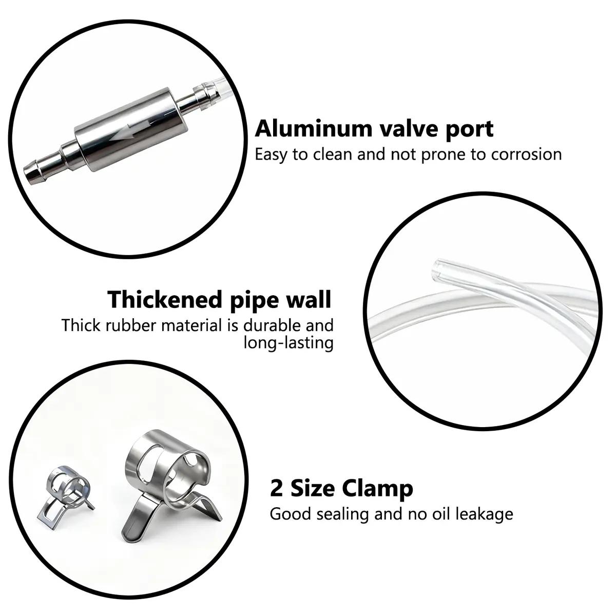 Brake Bleeder Kit,Brake Fluid Bleeder Kit Includes 2PCS Brake Bleeder Hose,One Way Check Valve,Universal Break Bleeder Kit Car Accessories for Car Motorbike Bike