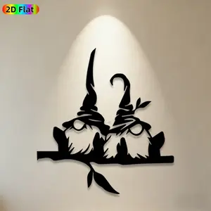 1pc Gnome Metal Wall Art,Gnome Statue Mural, Ideal Gift for Halloween, Christmas, Garden Decor Enthusiasts, Weather-Resistant Metal Wall Decor Wall Sculptures, Perfect for Outdoor Wall & Fence Gnome Enthusiasts