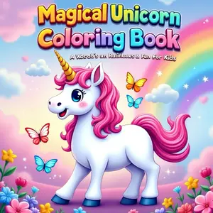 Unicorn Coloring Book: Magical Adventure for Girls Ages 4-8 with Over 50 Cute Illustrations and Rainbows, Sparkles & Smiles