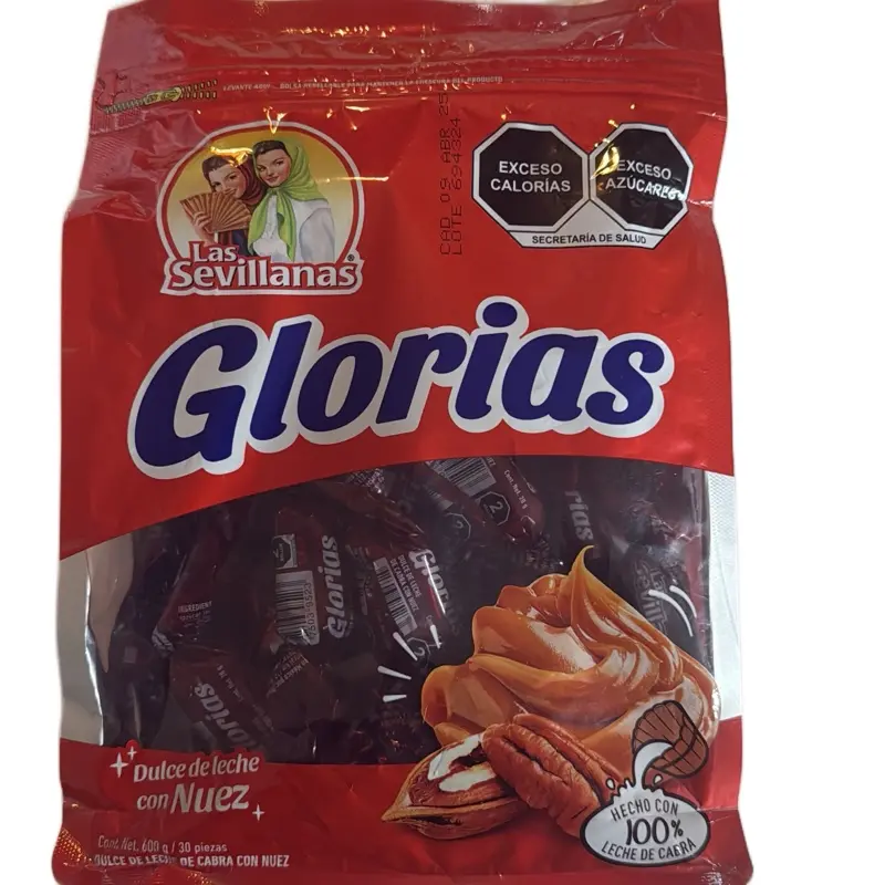 Gloria's Las Sevillanas Milk Candy with Pecans Bag with 30 pieces