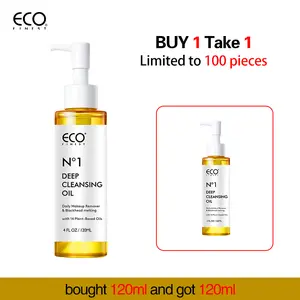ECO No. 1 Deep Cleansing Oil 120ml & 240ml Buy 1 Get 1 Free with 14 Plant-Based Oils for All Skin Types Removes Makeup Dissolves Blackheads Gentle Formula
