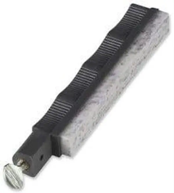 Natural Soft Arkansas Knife Hone with Gray Holder, Kitchen Knife Sharpener Tool