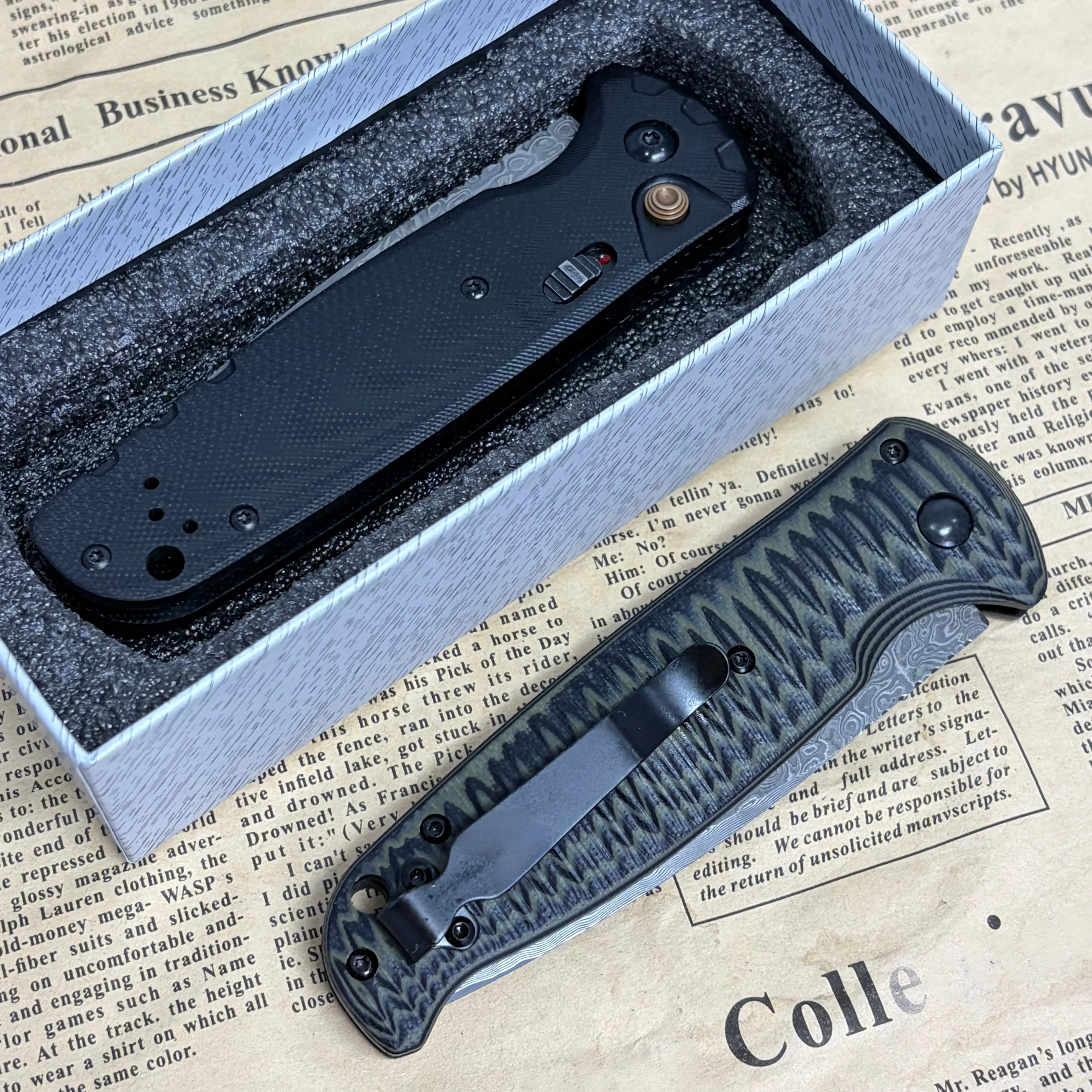 4300 Damascus Steel Pocket-Sized Folding Outdoor Knife | Easy to Carry for Outdoor & Daily Use | Perfect Present