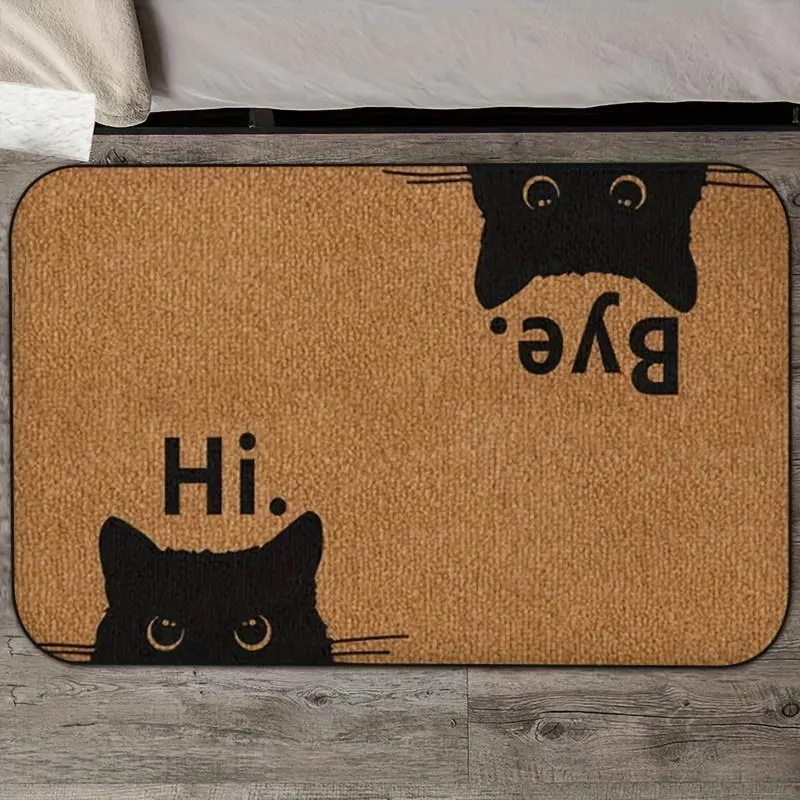 [Fun Cat Doormat] 1pc, Welcome And Farewell Doormat: Fun Cat Design Doormat- Add a Warm Home Atmosphere, Indoor/Outdoor Bedrooms, Laundry Rooms, Kitchens And Entrance Passageways. Entrance Mat- Home Decoration