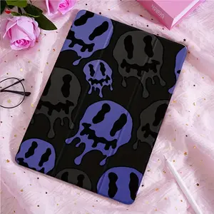 [Purple Flip Stand] Purple Tri-fold Flip Stand with Pen Slot |   Anti-Fall Protection, Foldable Non-slip Adjustable Kickstand, Flexible Mixed Protective Case for ipad Air4th/Air5th (10.9inch) 7/8/9th (10.2inch) 5th/6th/Air1/Air2 (9.7inch) Air3rd (10.5inch