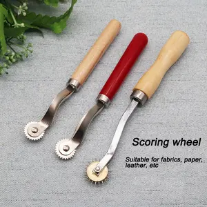Leather Craft Punch Tool Stamping Wheel Line Roller Marking Gear for Pattern Cutting, Leatherworking Tools, DIY Crafts Accessories