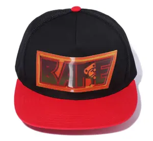 Bape Milo Lenticular Emblem Trucker Hat Black/Red