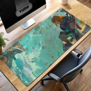 Zelda Gaming Mouse Pad, Fantasy Adventure Desk Mat, Breath of the Wild Gift, Open World Desk Accessory, Heroic Gaming Setup Mat