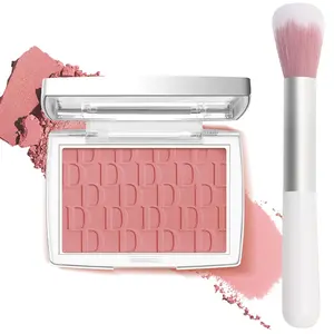Blush Powder Blush for Cheeks with Brush, Matte Blush Palette Blush Powder Face Blusher, Natural Blendable Formula Silky Lightweight Makeup Blush Rubores de Maquillaje, 012#