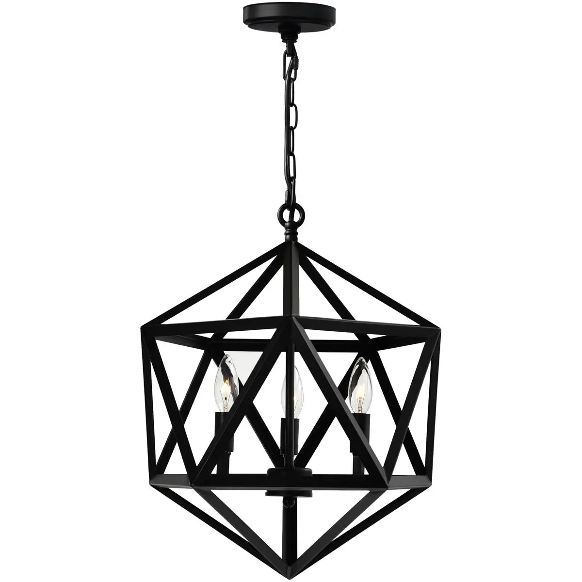 CWI Lighting Amazon 3 Light 17 inch Black Up Pendant Ceiling Light 9641P17-3-101
