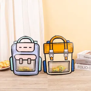 12PCS Cute Goodie Bags For Party Favor Reusable Ziplock Treat Bags Bulk With Handle For Candy, Snack, Birthday,