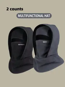 Men Women Winter Warm Sports Hat Scarf Ear Cover Set, Soft Comfortable Outdoor Windproof Neck Gaiter for Motorcycle Skiing Fishing