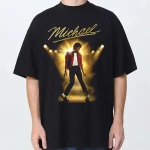 [Sale Up To 30%] Rare Michael Jackson Shirt King of Pop Graphic Tee Boxy Black T-Shirt