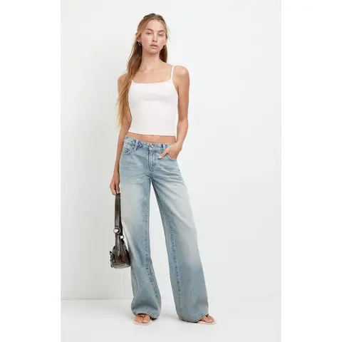 Pacsun Women's Casey Low Rise Baggy Light Wash