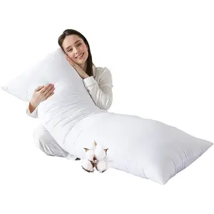 Cotton Body Pillow Insert 20x54, Soft Long Cooling Full Body Pillow for Side Sleepers