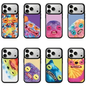 【Black Frame Transparent Magnetic Case】fugglerⅦ Phone Case iPhone17ProMax MagSafe Phone Case 16Pro Shockproof Case Compatible with iPhone15/14/13/12 QK4