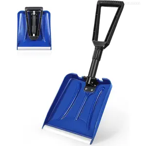 Folding Snow Shovel with Aluminum Edge, D-Grip Portable Shovel for Snow Removal, Lightweight Emergency Snow Shovel, Multifunctional Collapsible Shovel, Shovel For Car Driveway, Garden, CampingFFSummitSupply7