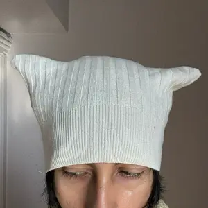 Cream Cat Ear Beanie