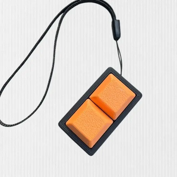 2 Key Keycap Clicker Keyboard key Switch Keychain - 3D Printed