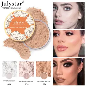Julystar Concealer Loose Powder, Lightweight Bare Makeup, Matte Finish, Waterproof, Sweat-Resistant, Long-Lasting Setting Powder, Cosmetics Gift
