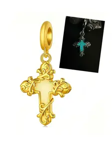 Cross Gun Shape Rose Flower Bible Book Accessory, Glowing Night Light, Daily Wear DIY Jewelry, Bracelet Making Pendant, Piercing Jewelry