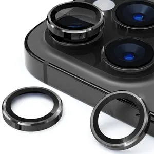 3-Pack HD Transparent Camera Lens Protectors  For iPhone 17/1 7Air/17 Pro/17 Pro Max iPhone 16, 15, 14, 13, 12, 11 Pro Max - Aluminum Alloy Circular Lens Covers