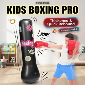 120cm/47.24in Inflatable Boxing Punching Bag, BPA-Free Vinyl Standing Sandbag for Kids, Indoor Outdoor Boxing Practice & Stress Relief Lighted Inflatable Christmas Yard Decor