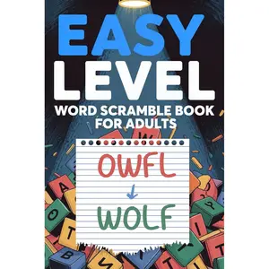EASY LEVEL Word Scramble book for Adults - Pocket Size Print Word Jumble Puzzle Book and Fun Word Games Activity Challenge Paperback – September 22, 2025