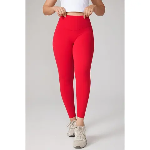 Women's 25" Buttery Soft Seamless High Waisted Spandex Yoga Pants - 26% Lycra Elastane, Elastic Waistband, Tummy Control, No Front Seam, V-Seam Glute Contour, Athletic Activewear for Yoga, Workouts, Yoga Pants For Women