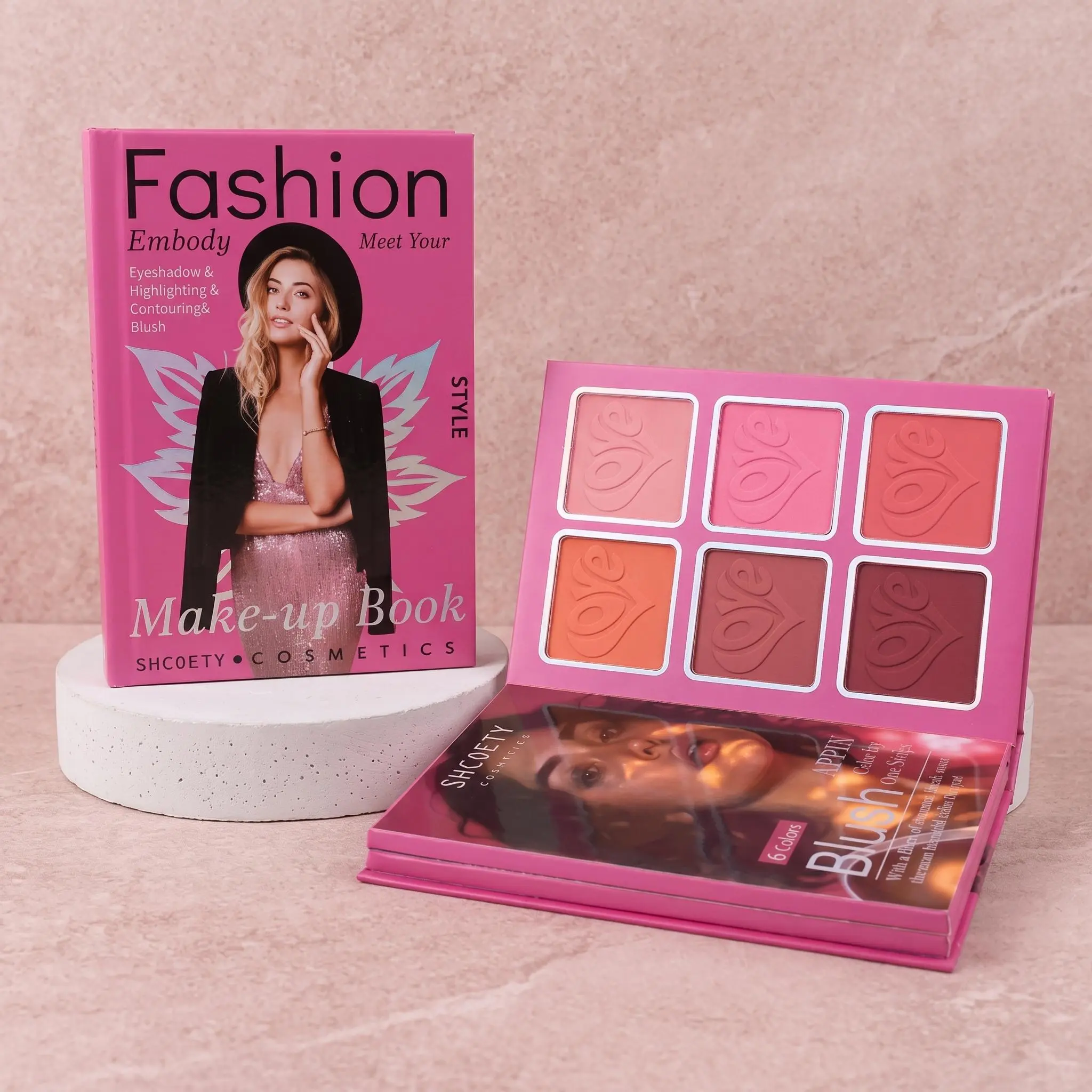 SHCOETYCOSMETICS All-in-1 Makeup Palette - Multi-Functional Face Palette with Eyeshadow, Highlighter, Contour & Blush