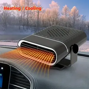 150-watt 2-in-1 portable car heater - Quick heating, quick defrosting, fog eliminator, de-fogger, heating/cooling fan. 12-volt windshield defroster, 12V/24V optional, Adjustable Car Fan