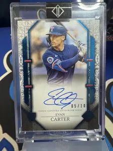 EVAN CARTER 2024 TOPPS TRANSCENDENTS COLLECTION BLUE OUT OF 10