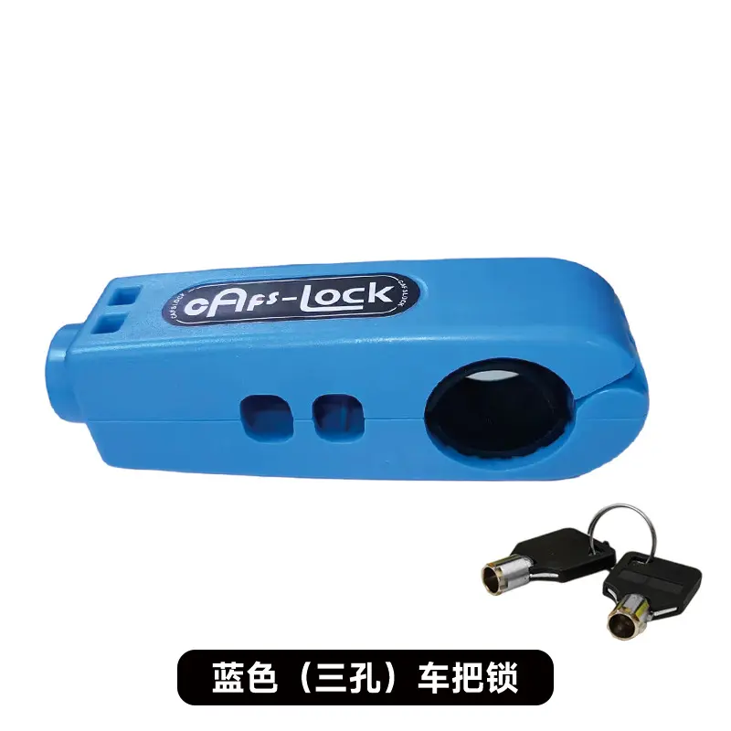Three hole handlebar lock [blue]