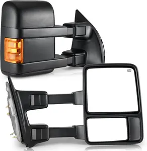 YITAMOTOR Towing Mirrors compatible for 1999-2007 Ford F250 F350 F450 F550 Super Duty Tow Mirrors Power Heated with Turn Signal Light Side Mirrors 1999 2000 2001 2002 2003 2004 2005 2006 2007