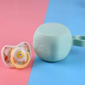 2pcs/3pcs Baby Pacifier Soother with Portable Box, Animal Pattern Design, Unisex Baby Essential for Comforting, Teething Relief Set